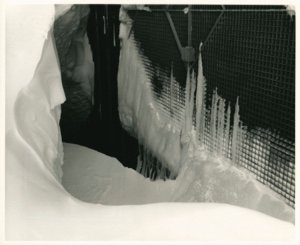 Image of Snow cave and icicles, near Thule AFB
