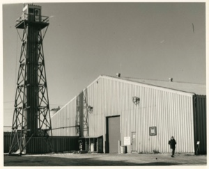 Image of Observation tower near building, Thule AFB