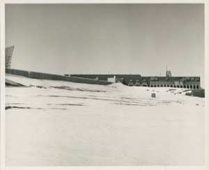 Image: building in snow, antenna beyond Thule AFB