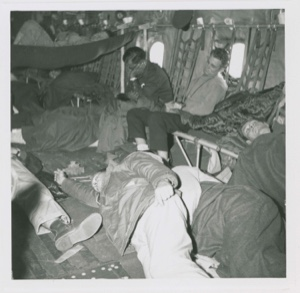 Image of Crew sleeping in plane