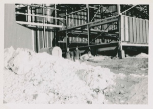 Image of Snow and building detail, Thule AFB