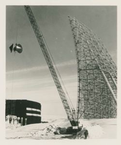 Image of Radar antenna and other equipment, Thule AFB