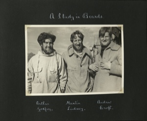 Image: A study in beards- Arthur Godfrey, Martin Lindsay, Andrew Croft