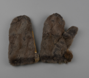 Image of Pair of Rabbit Fur Mittens