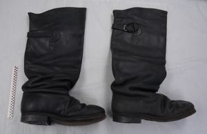 Image of Pair of leather tank driver boots