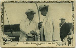 Image of President Roosevelt with Commander Peary