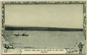 Image of Peary's Ship fast in the ice packs