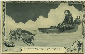 Image of Dog sledge in Polar exploration