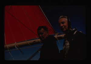 Image of Two men near sail