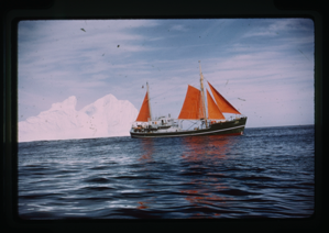 Image of HERO sailing by iceberg