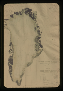 Image of Map of Ice Geogrophy of Greenland 1954