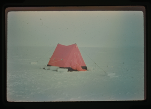 Image: Orange tent.