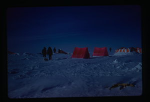 Image: Camp in the snow.