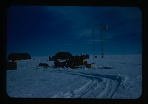 Image: Satellite dish near camp.