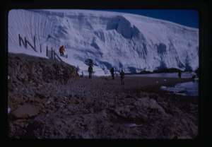 Image of People on coast near glacier