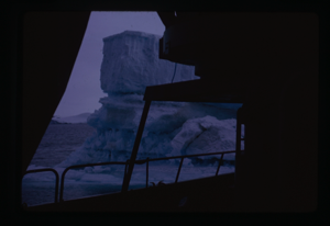 Image of Ship near iceberg