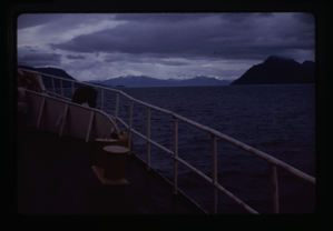 Image: View of coast from ship deck.