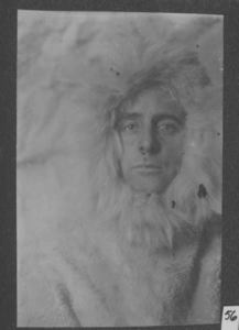 Image: MacMillan in fur, portrait