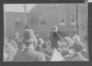 Image of Peary in parade at Sydney, Nova Scotia