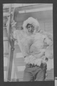 Image: Bartlett in fur parka- on deck