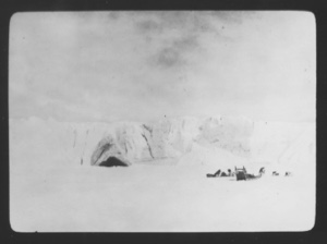 Image of [Team resting by snow ridge]