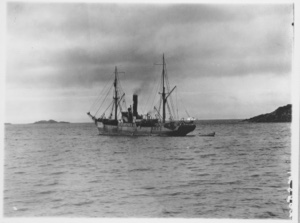 Image of Relief ship NEPTUNE at anchor in Etah Harbor