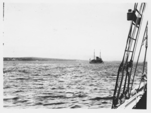 Image of [From Bowdoin of a ship, and shore]