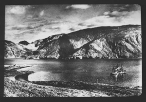 Image: [Harbor and hills . Vessel moored. Labrador?]