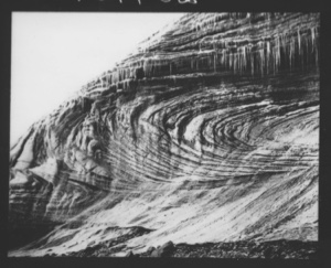 Image: The front of an advancing glacier, at Etah