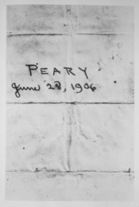 Image of Peary Record, June 28, 1906 found by Crocker Land Expedition