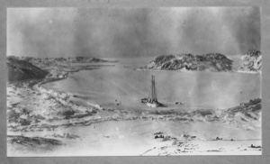 Image of Refuge Harbor [Qamarfit], the BOWDOIN frozen in