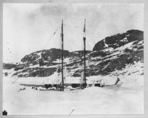 Image of Bowdoin in ice