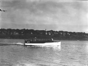 Image of Curt Matthews power boat