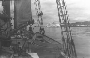 Image: Iceberg- deck of Bowdoin