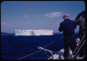 Image: First iceberg. Albert Barnes on deck