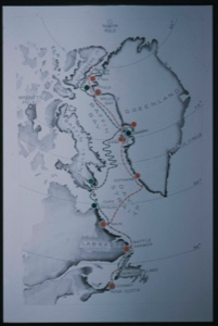 Image of Map of MacMillan routes, 2 color