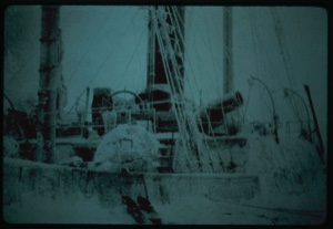 Image of Deck of S.S. Roosevelt, iced up