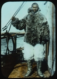 Image of Matt Henson in furs on the Roosevelt