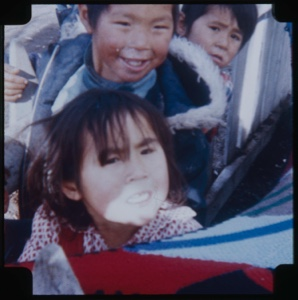 Image of Eskimo [Inuit] children including Miriam Flowers