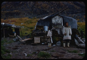 Image: Eskimo [Inuk] grandmother by tent