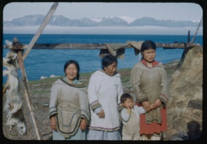 Image of Eskimo [Inuit] women and child
