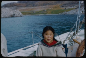 Image of Eskimo [Inuk] girl on the Bowdoin