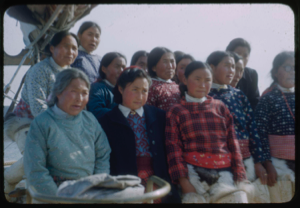 Image: Fifteen Eskimo [Inuit] women aboard