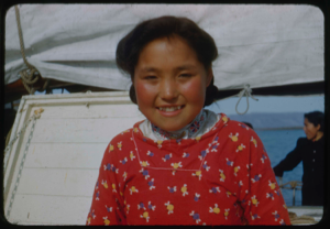 Image: Eskimo [Inuk] girl, aboard
