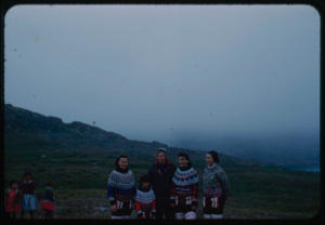 Image of Eskimo [Inuit] women & girl in traditional dress, Miriam MacMillan, other children
