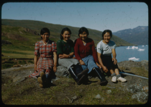 Image: Four Eskimo [Inuit] women sitting, in western dress