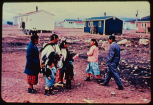 Image: Group of people in a northern community [not Pond Inlet]