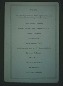 Image of "Honored Guest List, with 11 names"