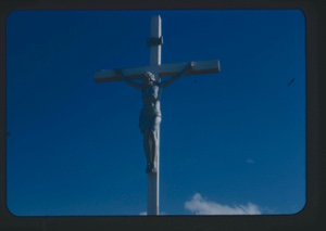 Image of Crucifix against blue sky
