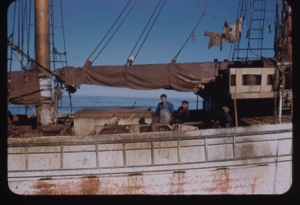 Image of Portuguese fishing vessel along side